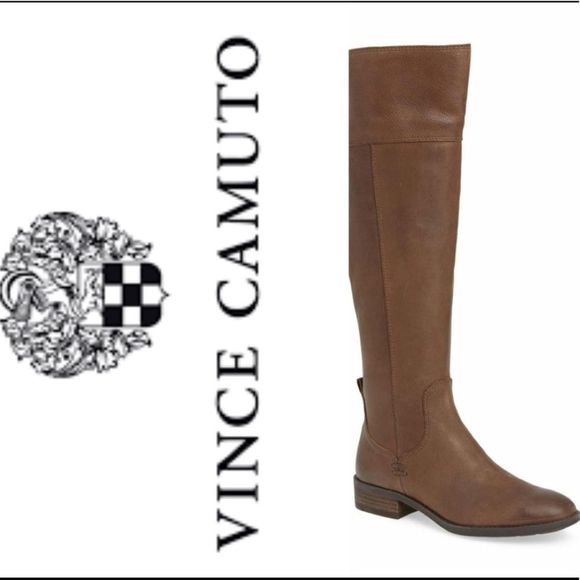 𝅺Vince Camuto Patamina Leather Riding Boots NIB - Picture 2 of 8